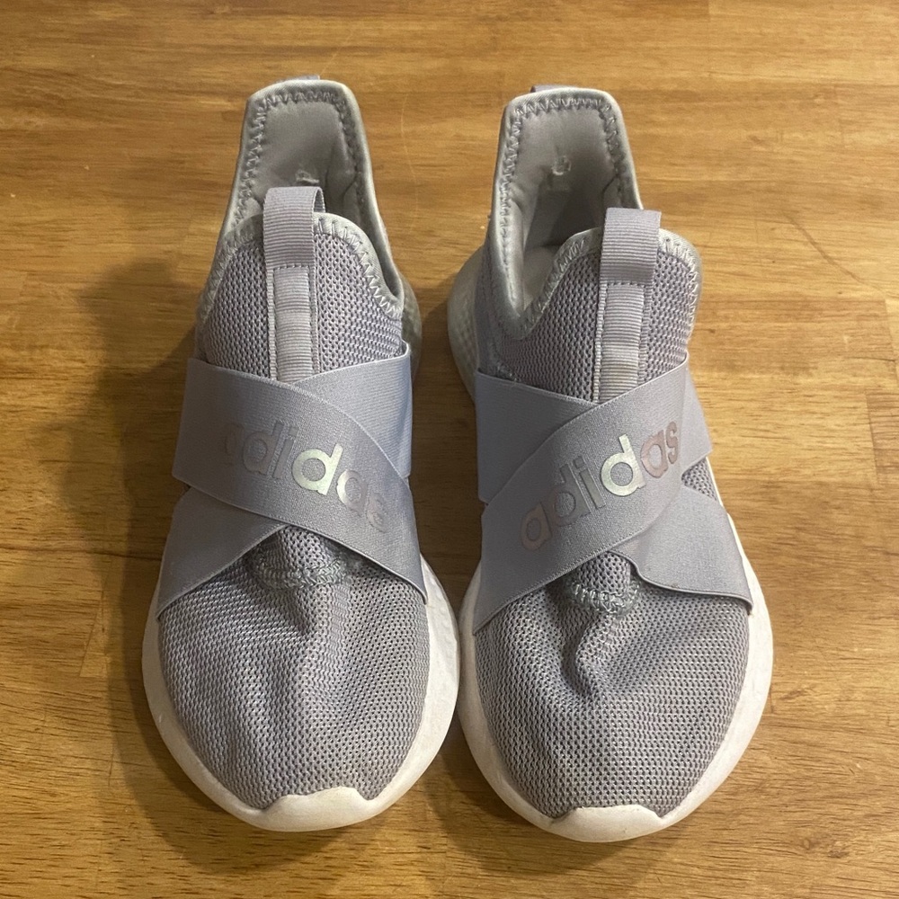 Adidas Light Gray Slip-On Shoes